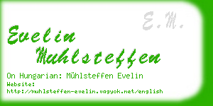 evelin muhlsteffen business card