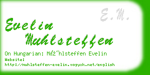 evelin muhlsteffen business card